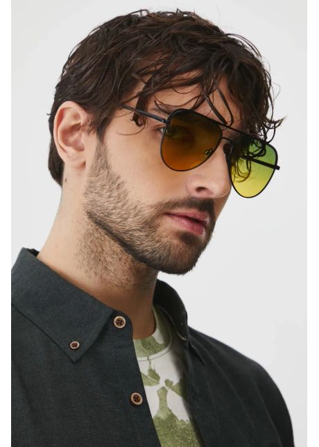 Medicine ochelari de soare barbati culoarea verde