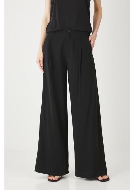 Medicine pantaloni culoarea negru lat medium waist