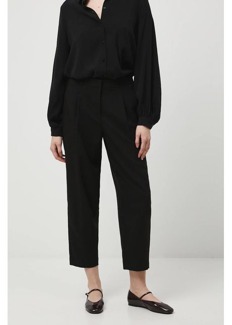 Medicine pantaloni culoarea negru, lat, medium waist