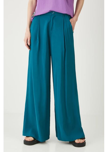 Medicine pantaloni culoarea turcoaz lat medium waist