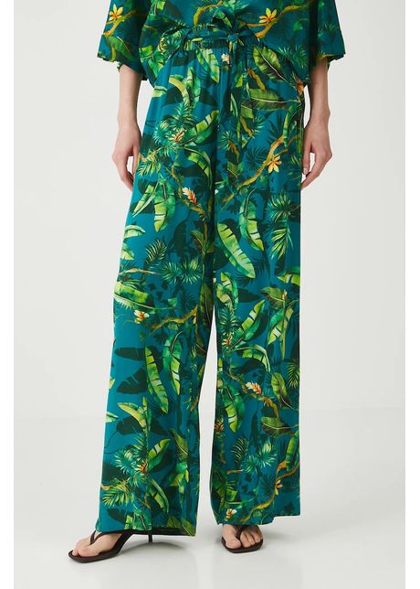 Medicine pantaloni culoarea verde lat medium waist
