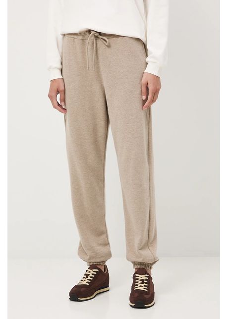 Medicine pantaloni de trening culoarea bej, uni