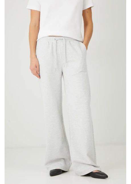 Medicine pantaloni de trening din bumbac femei culoarea gri melanj