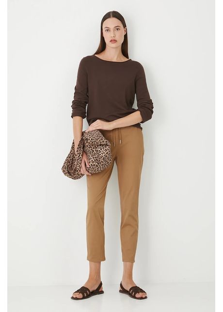 Medicine pantaloni femei, culoarea negru, fason chinos, medium waist