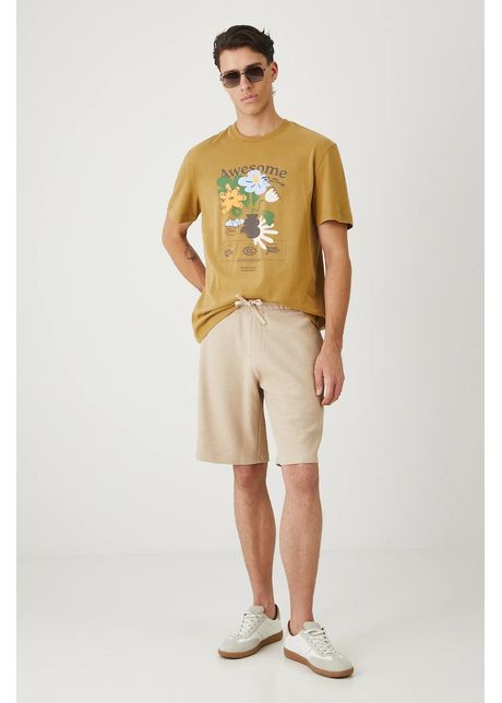 Medicine pantaloni scurți culoarea bej