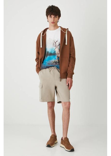 Medicine pantaloni scurți din bumbac culoarea bej