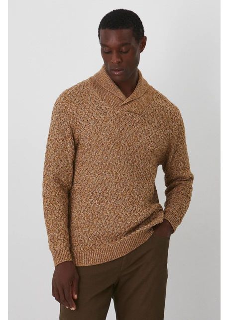Medicine pulover de bumbac culoarea galben c lduros cu turtleneck