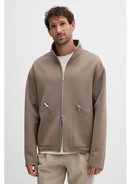 Michael Kors bluză culoarea maro, uni, CS552H2HDT