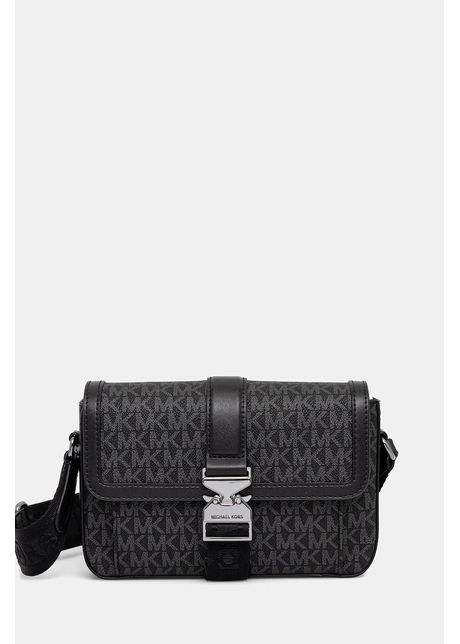 Michael kors borset de piele hudson culoarea negru 33t5lhdm2b