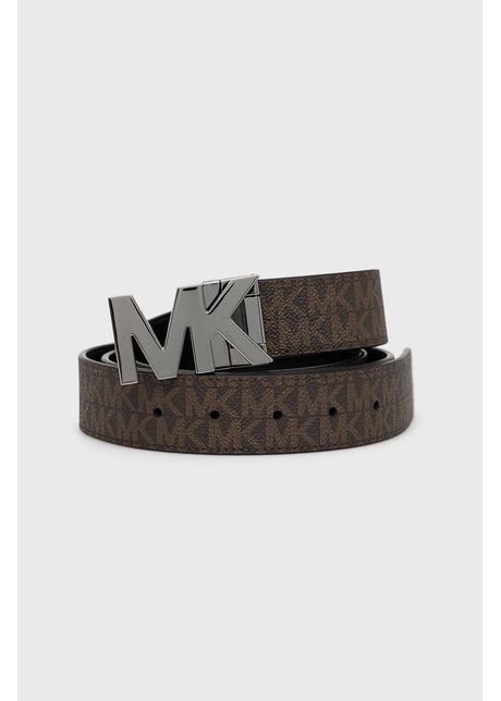 Michael kors curea de piele cu dou fe e barbati culoarea negru