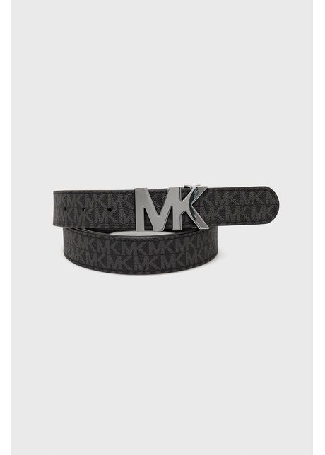 Michael kors curea de piele cu dou fe e barbati culoarea negru