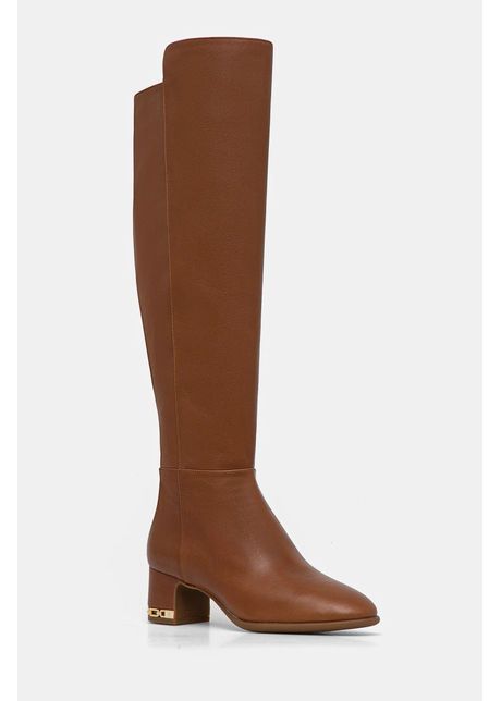 Michael michael kors ghete de piele june femei culoarea maro cu toc drept 40f4jumb6l 230