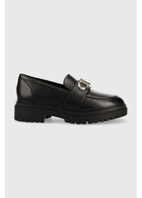 Michael michael kors mocasini de piele parker femei culoarea negru cu platforma