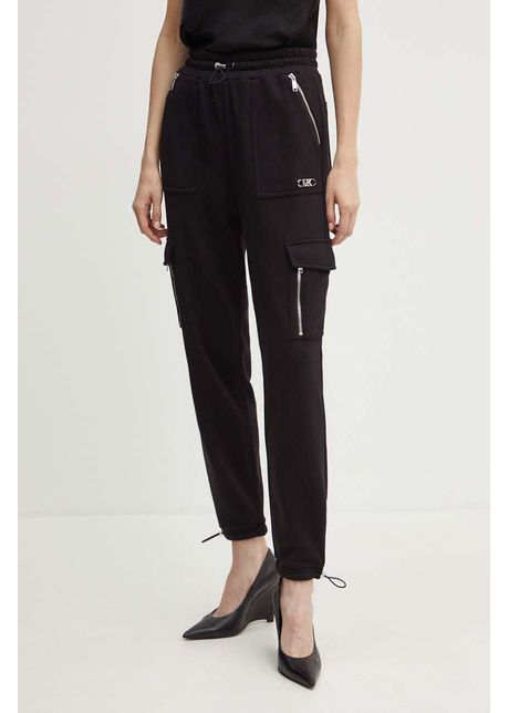 Michael michael kors pantaloni de trening din bumbac culoarea negru neted mt430p24my