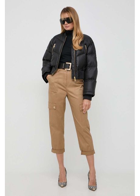 Michael michael kors pantaloni femei culoarea bej drept high waist