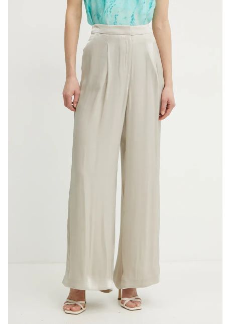 Michael michael kors pantaloni femei culoarea bej lat high waist