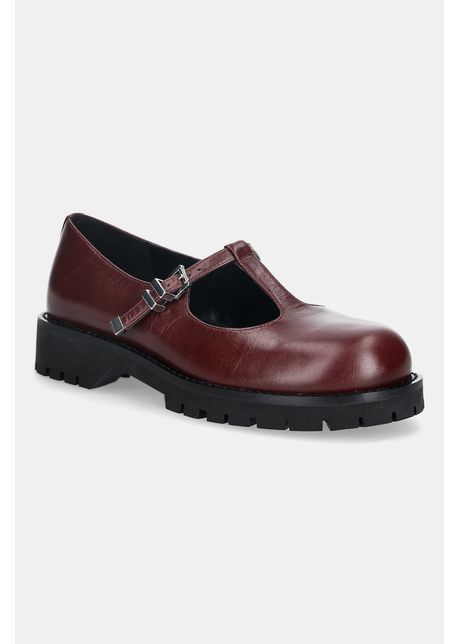 MICHAEL Michael Kors pantofi de piele Darrington culoarea bordo, cu toc plat, 40F5DTFP4L.610