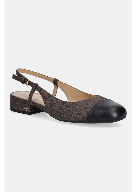 Michael michael kors pumps perla culoarea maro cu toc drept cu toc deschis 40t5plfs1b 007