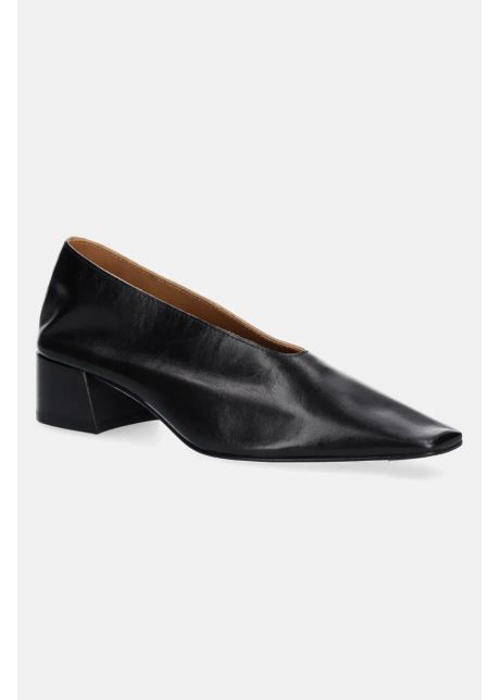 Miista pantofi de piele bibi culoarea negru cu toc drept mi 5651