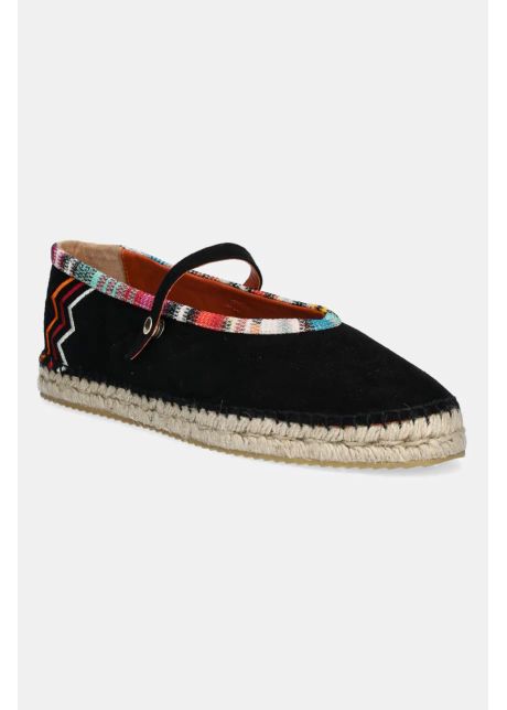 Missoni espadrile din piele ntoars lola culoarea negru mwb012 001