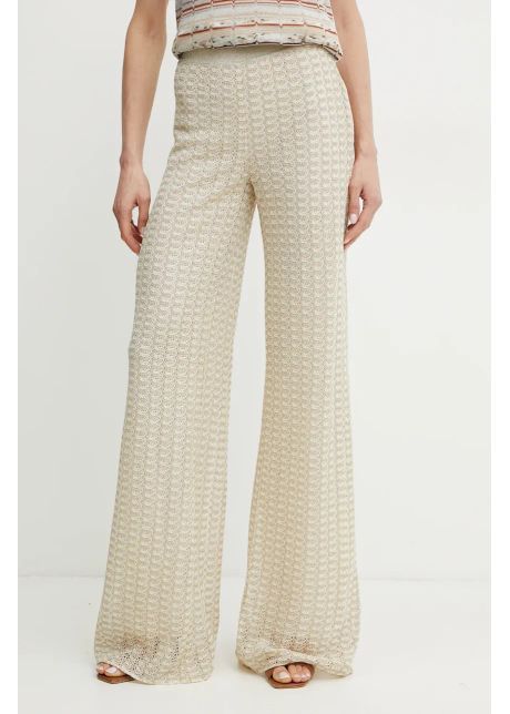 Missoni pantaloni de trening femei culoarea bej modelator ds25si0m br010r