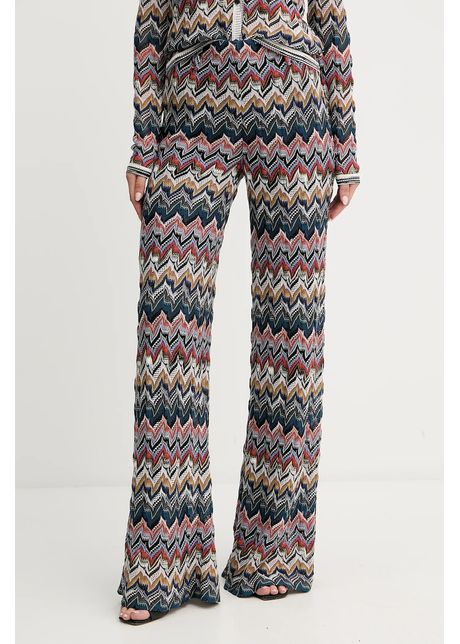 Missoni pantaloni din lână culoarea violet, evazati, high waist, DS25WI0Q.BR012F