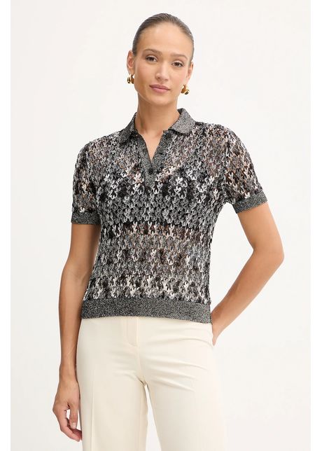 Missoni tricou polo culoarea maro