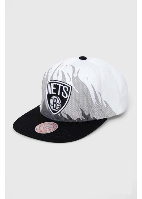 Mitchell ness apc de baseball din bumbac brooklyn nets culoarea alb modelator