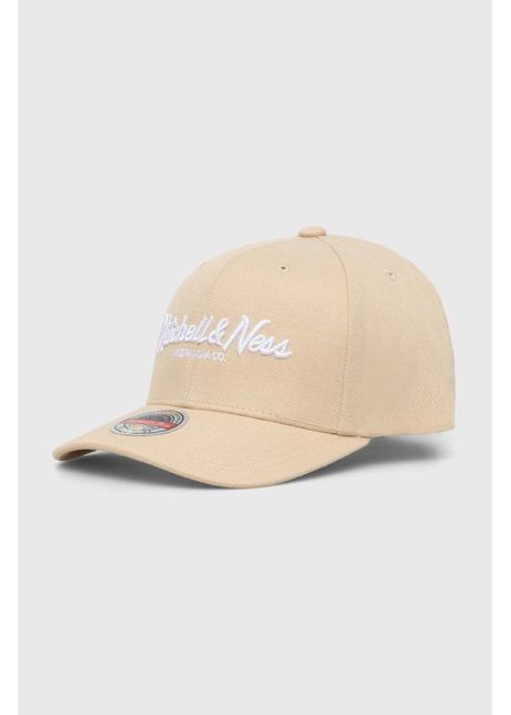 Mitchell ness apc din amestec de l n culoarea bej cu imprimeu
