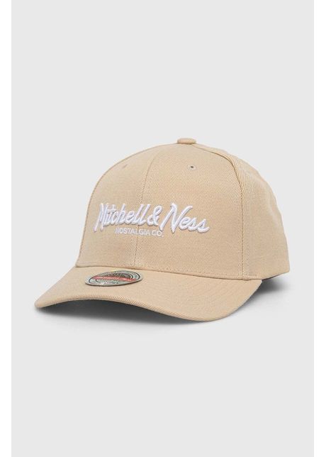 Mitchell ness apc din amestec de l n culoarea bej cu imprimeu
