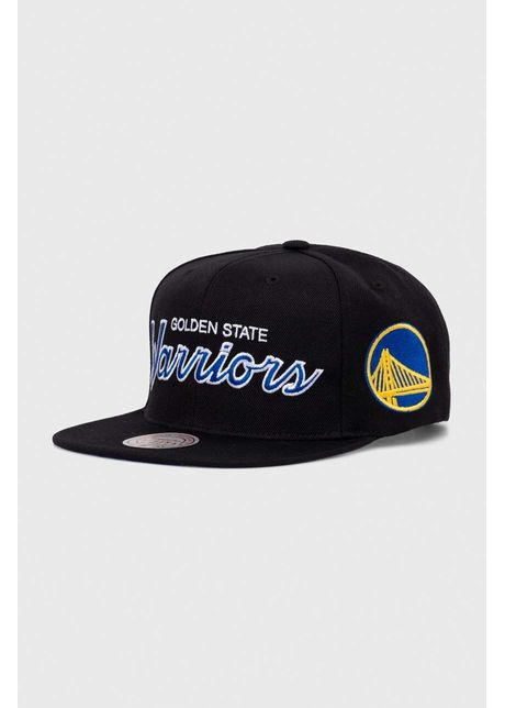 Mitchell ness apc din amestec de l n nba golden state warriors culoarea negru cu imprimeu