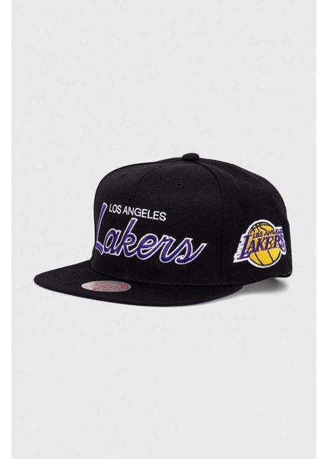 Mitchell ness apc din amestec de l n nba los angeles lakers culoarea negru cu imprimeu