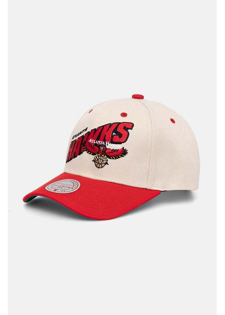 Mitchell ness sapca atlanta hawks culoarea bej cu imprimeu hhss7506 ahayypppofwh