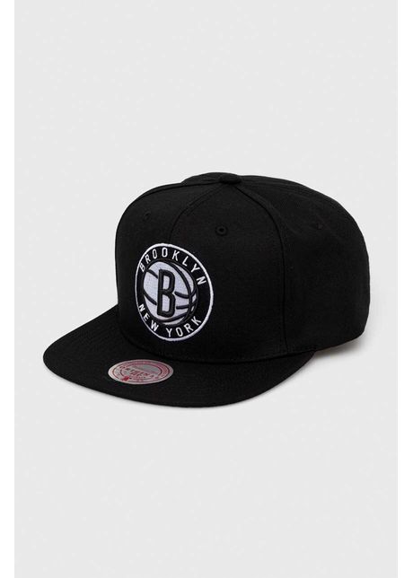 Mitchell ness sapca brooklyn nets culoarea negru cu imprimeu