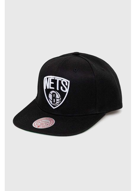 Mitchell ness sapca brooklyn nets culoarea negru cu imprimeu