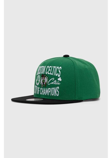Mitchell ness sapca nba boston celtics culoarea verde cu imprimeu