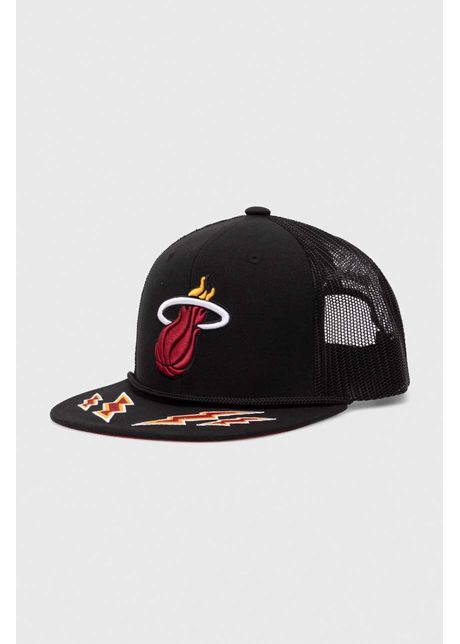 Mitchell ness sapca nba miami heat culoarea negru cu imprimeu