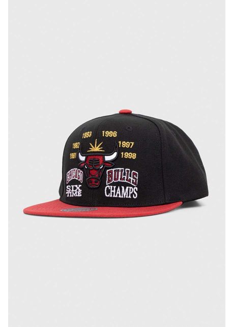 Mitchell ness sapca x chicago bulls culoarea negru cu imprimeu