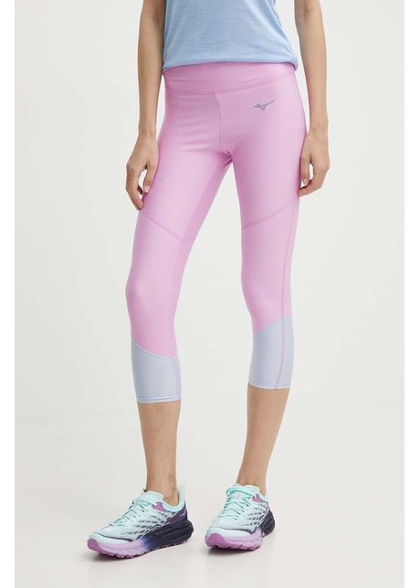 Mizuno leggins de alergare impulse core culoarea roz modelator j2gbb207