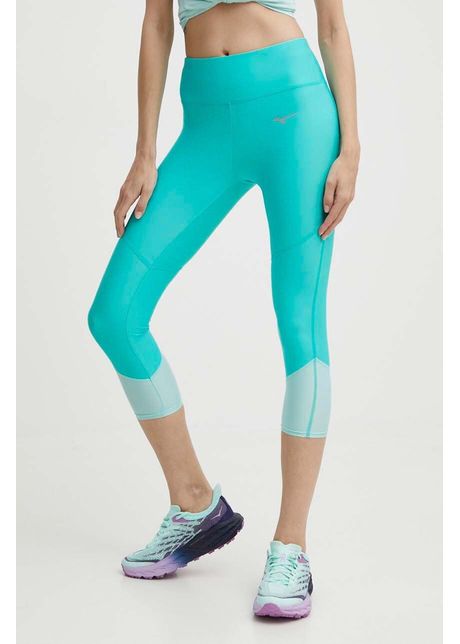 Mizuno leggins de alergare impulse core culoarea turcoaz modelator j2gbb207