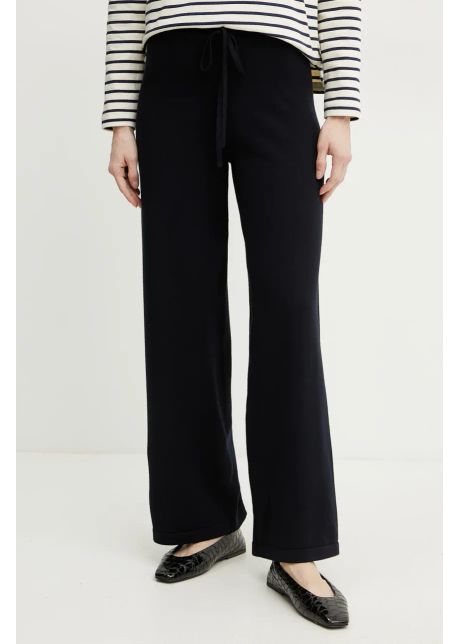 Mm pantaloni de trening femei culoarea albastru marin neted 2516331027600