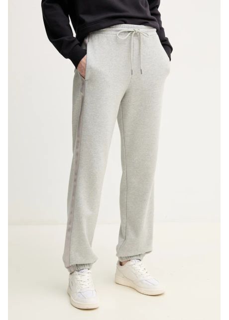 Mm pantaloni de trening femei culoarea gri cu imprimeu 2516781107600