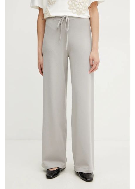 Mm pantaloni de trening femei culoarea gri neted 2516331027600