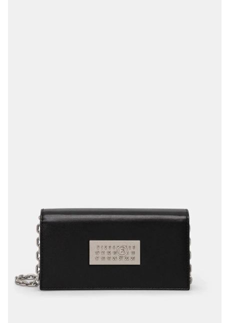 Mm6 maison margiela borseta de piele culoarea negru sb5zi0014