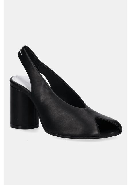 Mm6 maison margiela sandale de piele culoarea negru s66wp0104