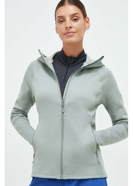 Montane hanorac fury culoarea verde cu glug neted