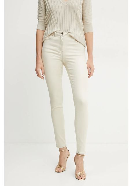 Morgan jeans peweli femei culoarea bej peweli