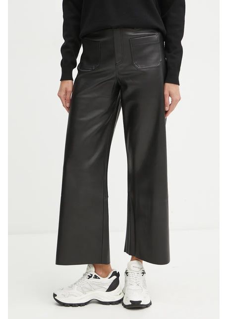 Morgan pantaloni PCHOU femei, culoarea negru, evazati, high waist, PCHOU