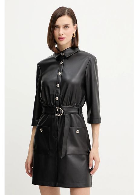 Morgan rochie culoarea negru, mini, drept, RIGOK