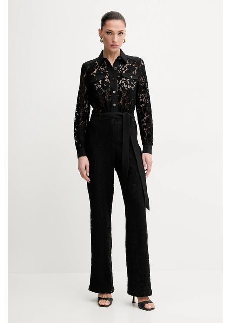 Morgan salopet piou culoarea negru dantela cu guler piou